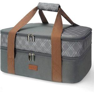 Double Insulated Casserole Carrier Bag - Hot & Cold Food Carry Bag 9”x13”